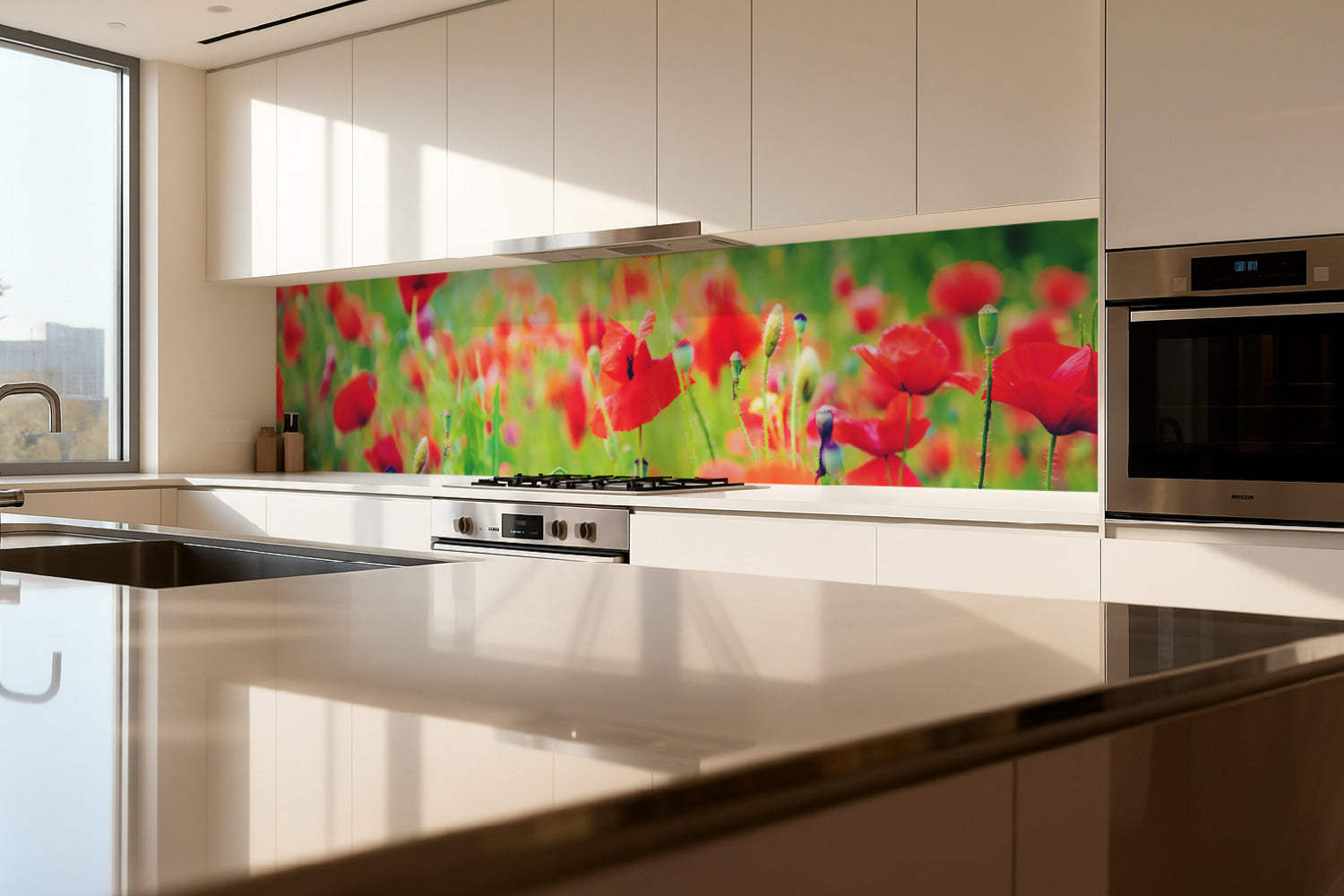 Küchenrückwand Mohnblumen Wiese