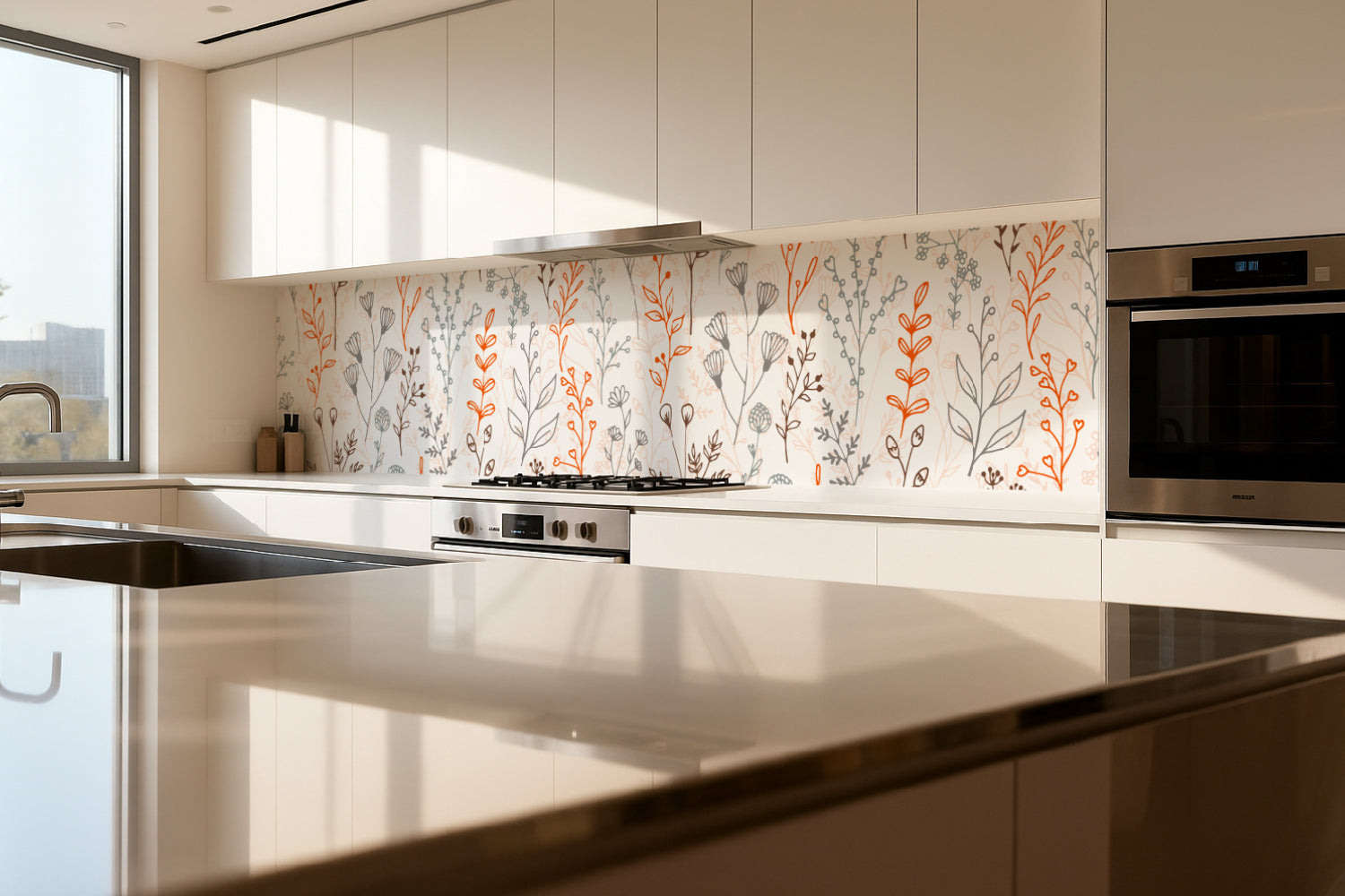 Küchenrückwand Florales Muster Design