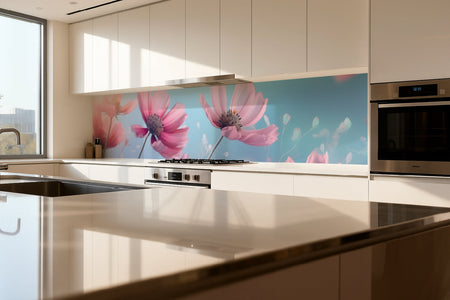 Küchenrückwand Rosa Blüten