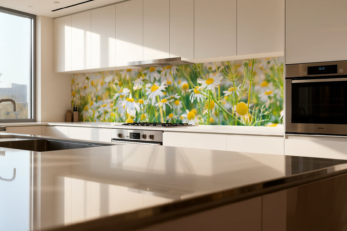 Küchenrückwand Kamillenwiese
