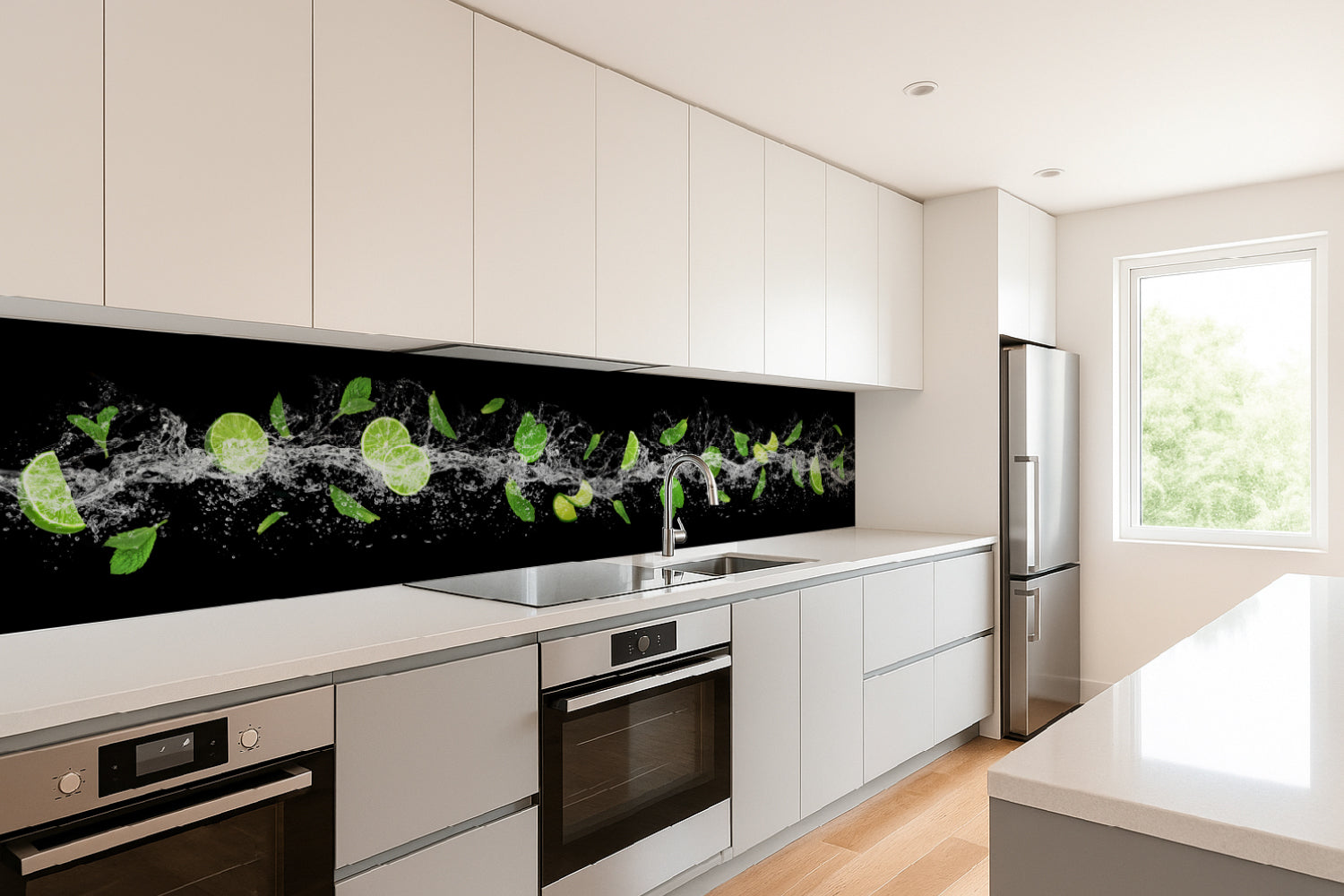 Küchenrückwand Limette Minze