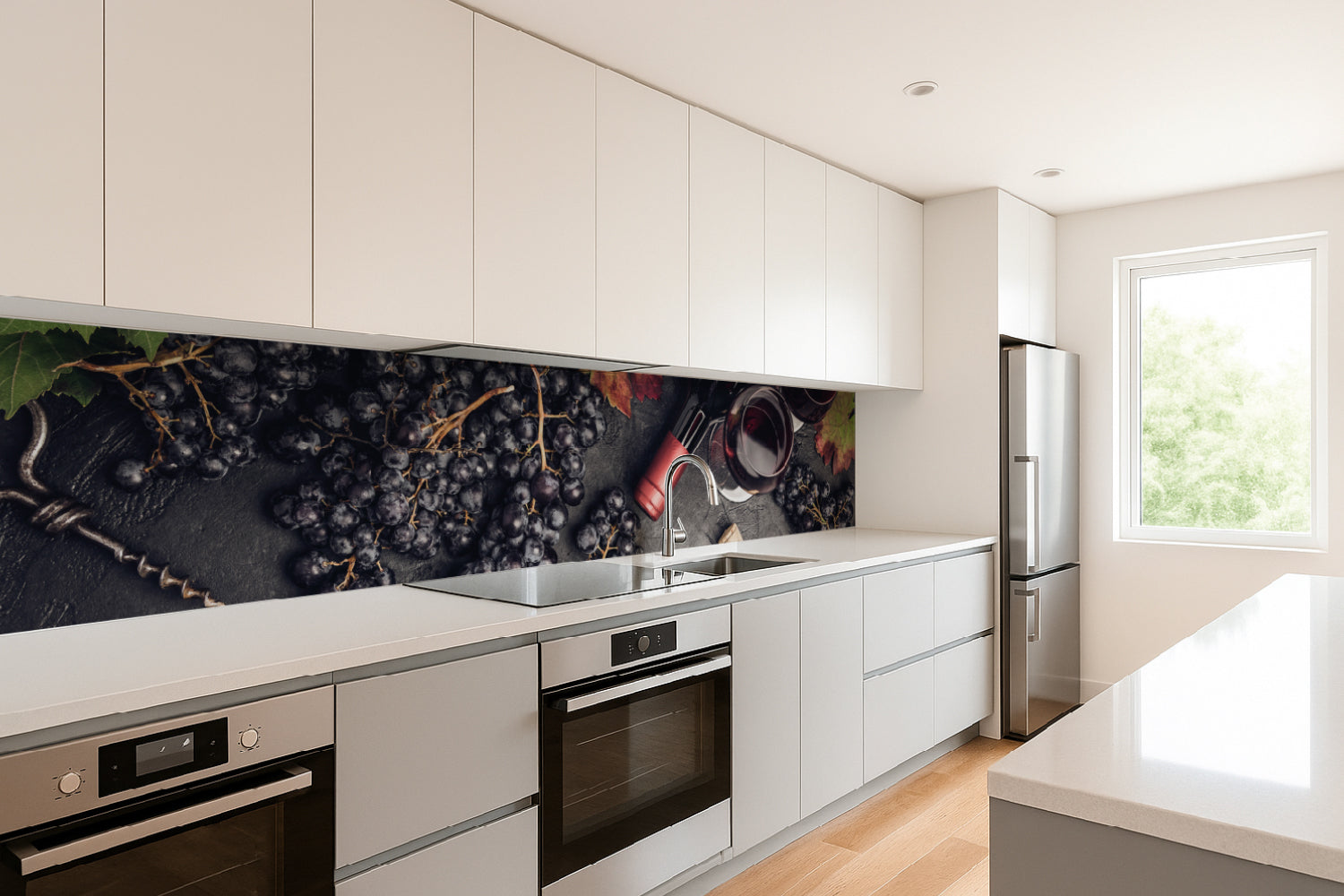 Küchenrückwand Wein & Trauben