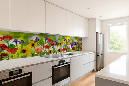Küchenrückwand Frühlingsblumen