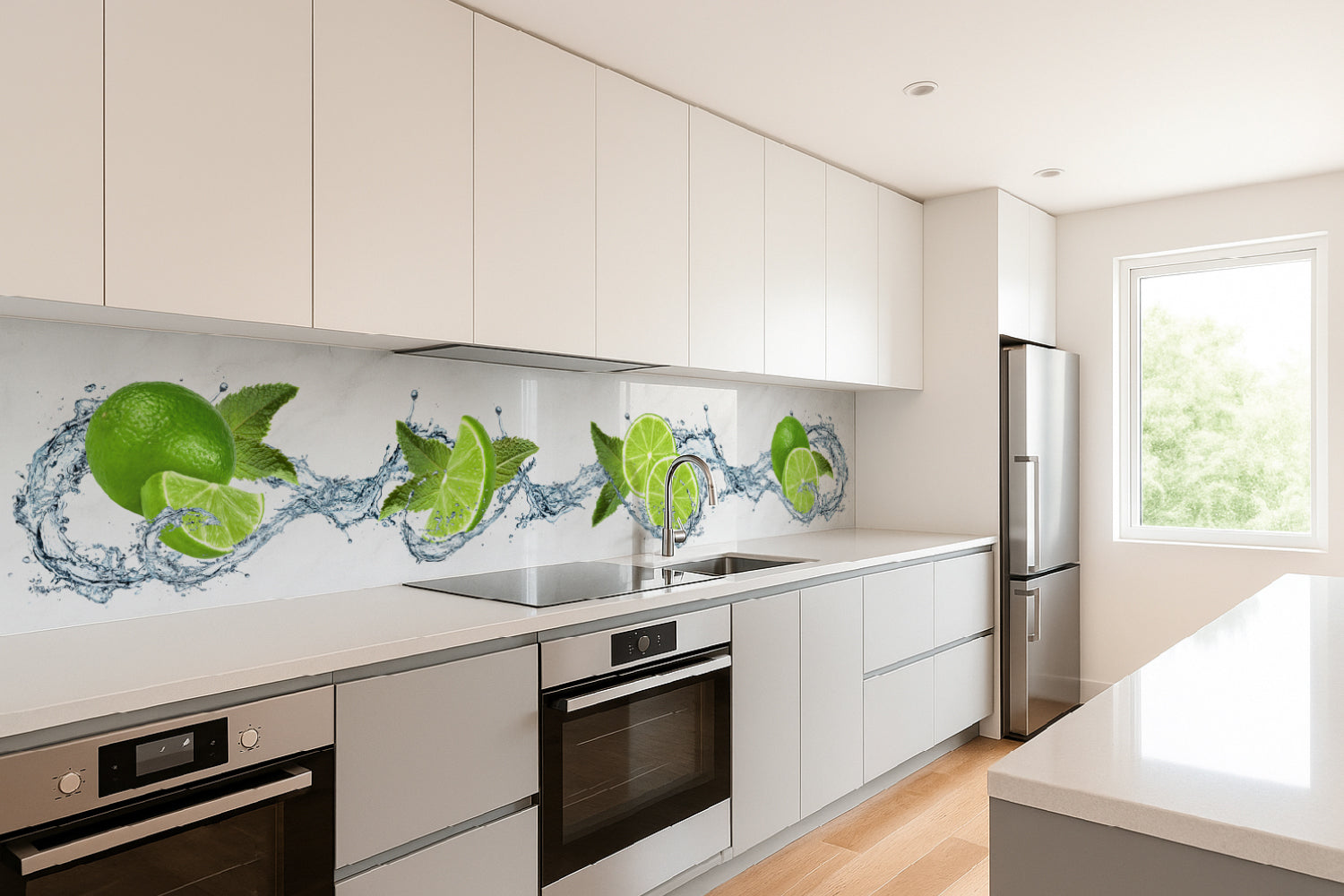 Küchenrückwand Minze & Limette