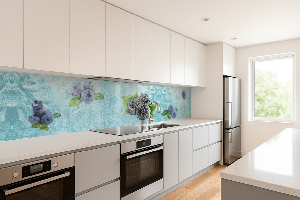 Küchenrückwand Beeren im Eis