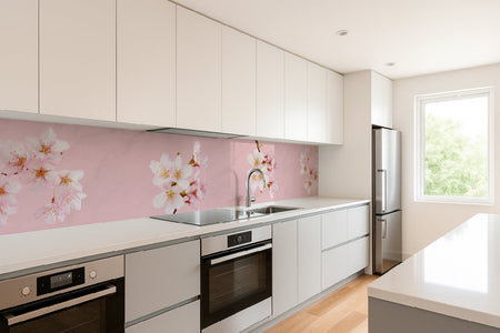 Küchenrückwand Kirschblüten Rosa