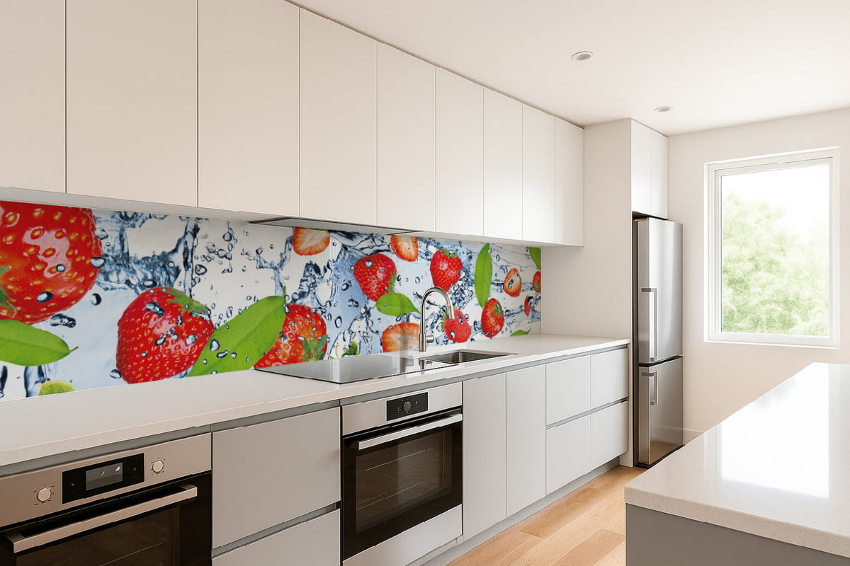 Küchenrückwand Erdbeeren Splash