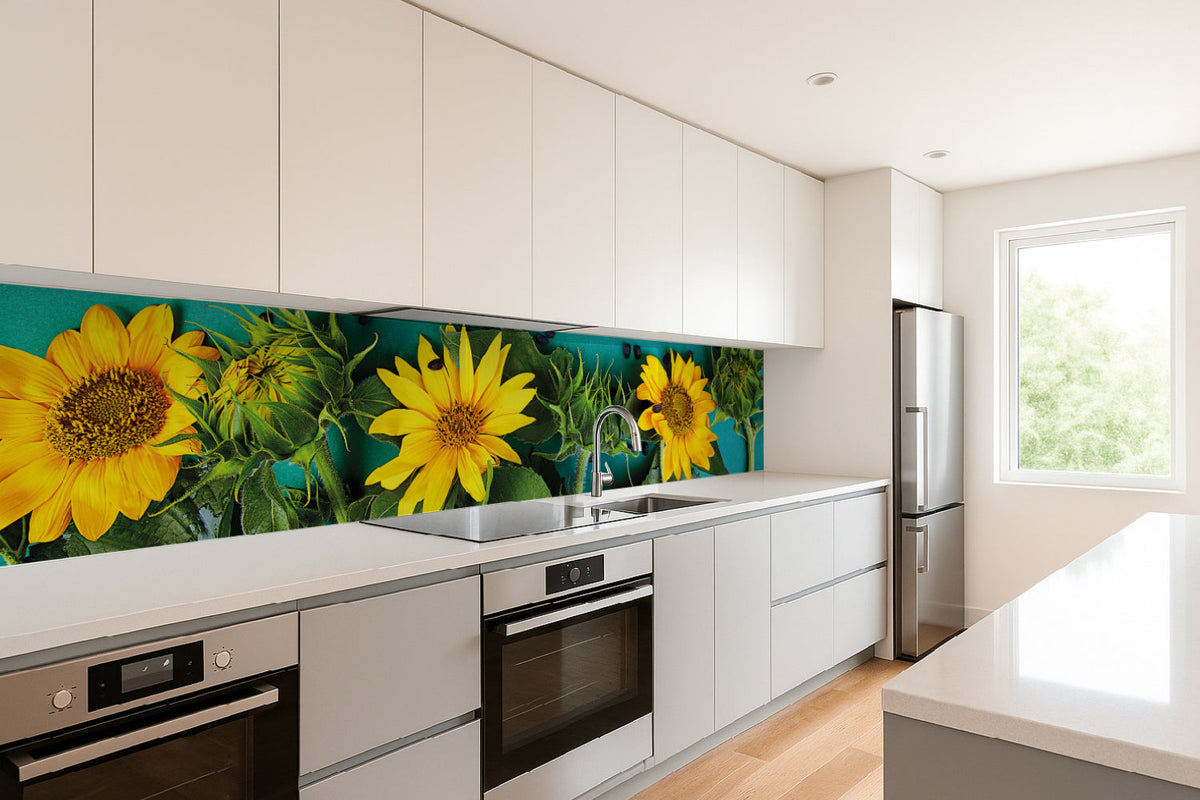 Küchenrückwand Sommerblumen Gelb