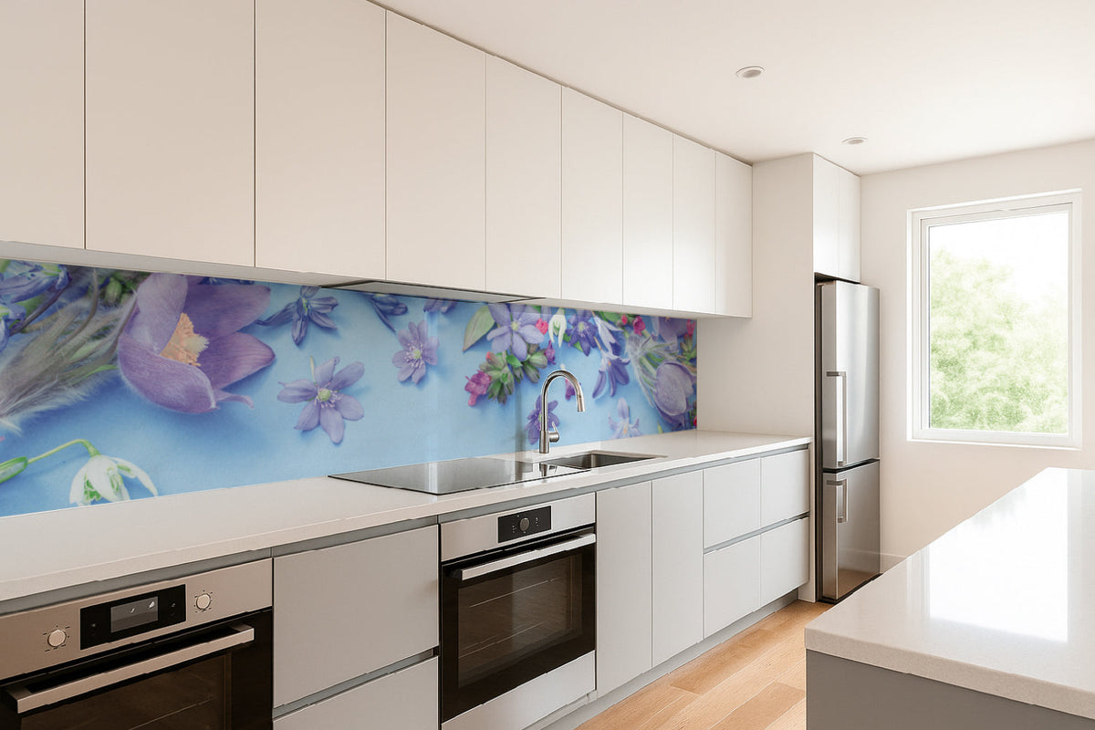 Küchenrückwand Zarte Blüten