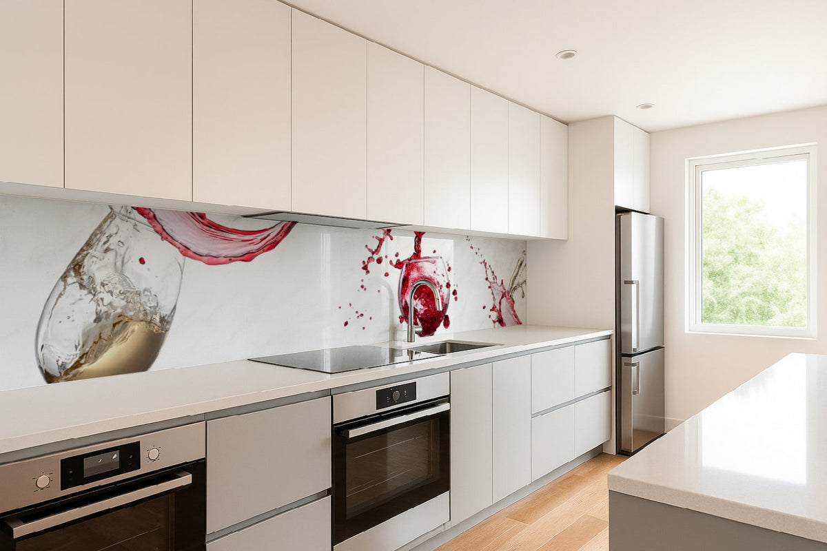 Küchenrückwand Wein Splash