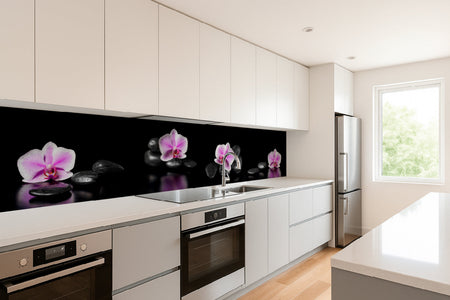 Küchenrückwand Zen Orchideen