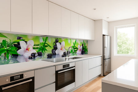 Küchenrückwand Spa Orchideen