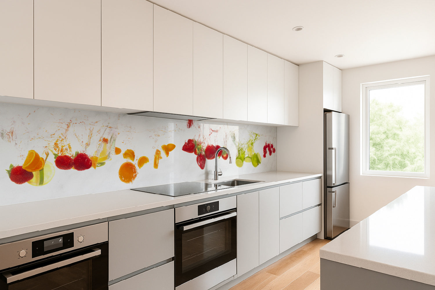 Küchenrückwand Obst & Wasser
