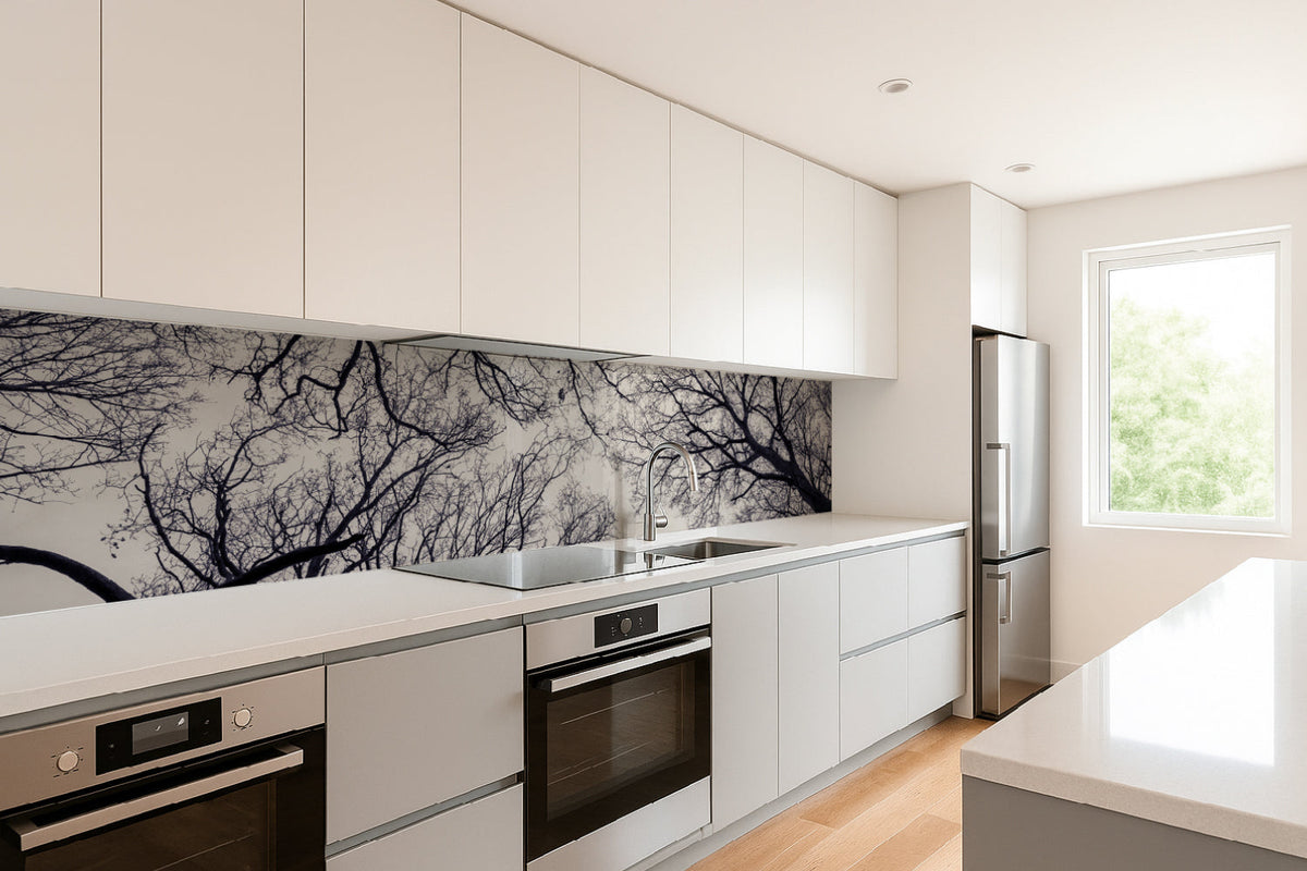 Küchenrückwand Äste Silhouette