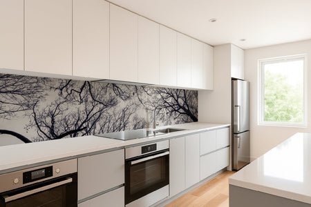 Küchenrückwand Äste Silhouette