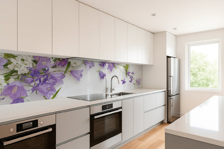 Küchenrückwand Glockenblumen Arrangement