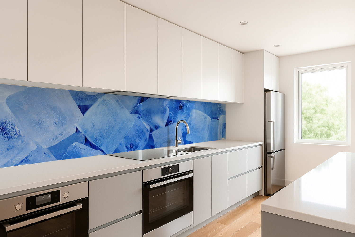 Küchenrückwand Eiswürfel