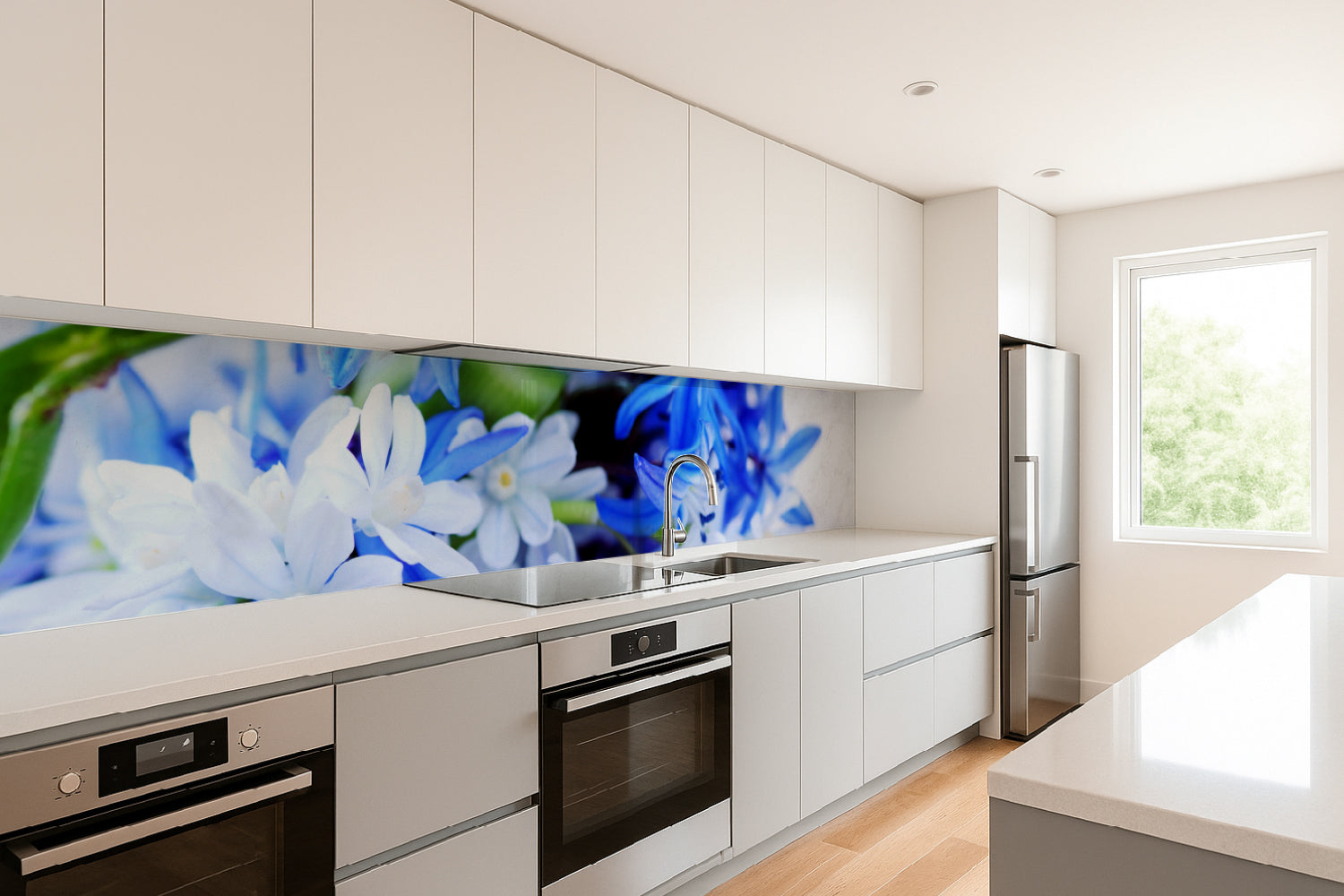 Küchenrückwand Blüten