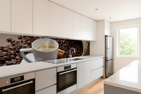 Küchenrückwand Espresso & Bohnen