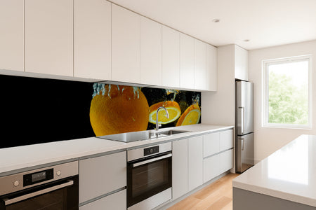 Küchenrückwand Orange Splash