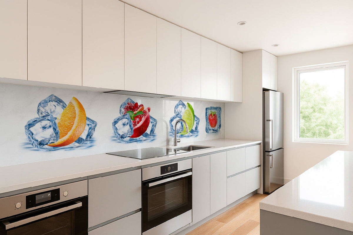 Küchenrückwand Frucht & Eis