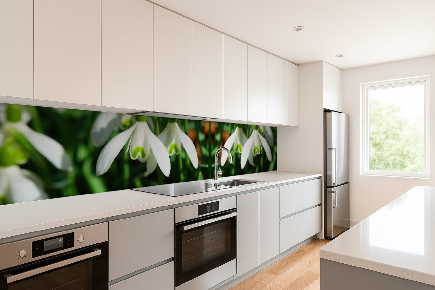 Küchenrückwand Schneeglöckchen