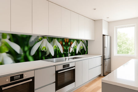 Küchenrückwand Schneeglöckchen