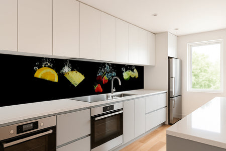 Küchenrückwand Früchte im Wasser