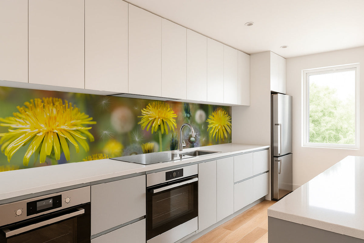 Küchenrückwand Löwenzahn