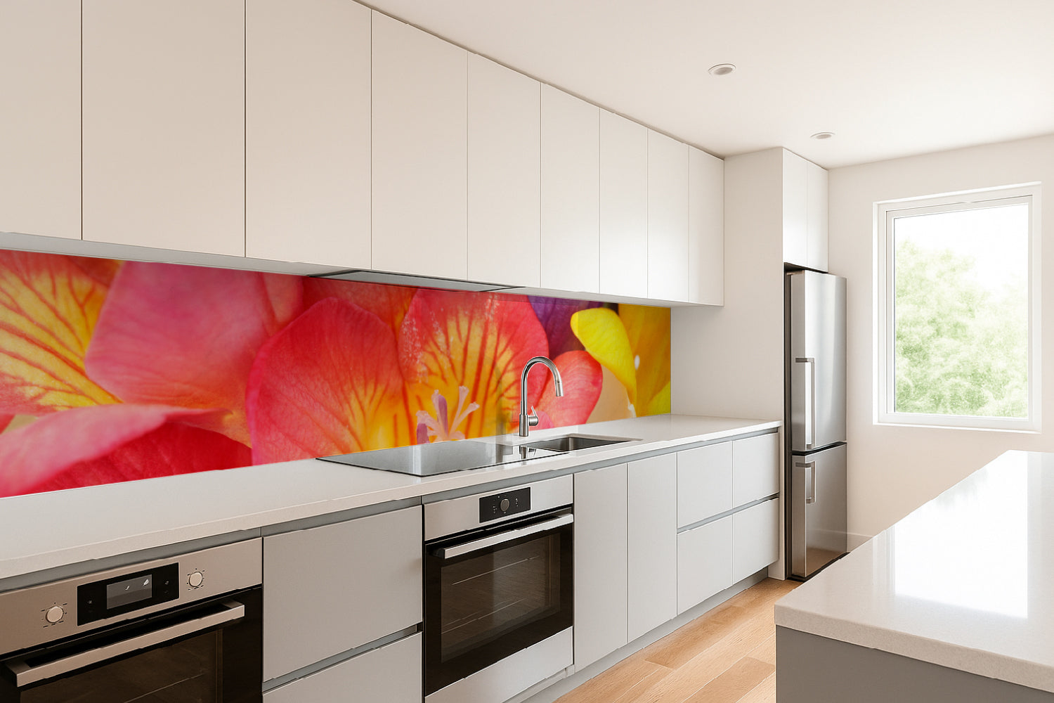 Küchenrückwand Blumen Design