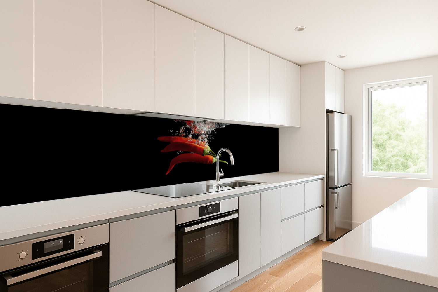 Küchenrückwand Chili Splash