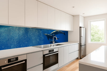 Küchenrückwand Delfine