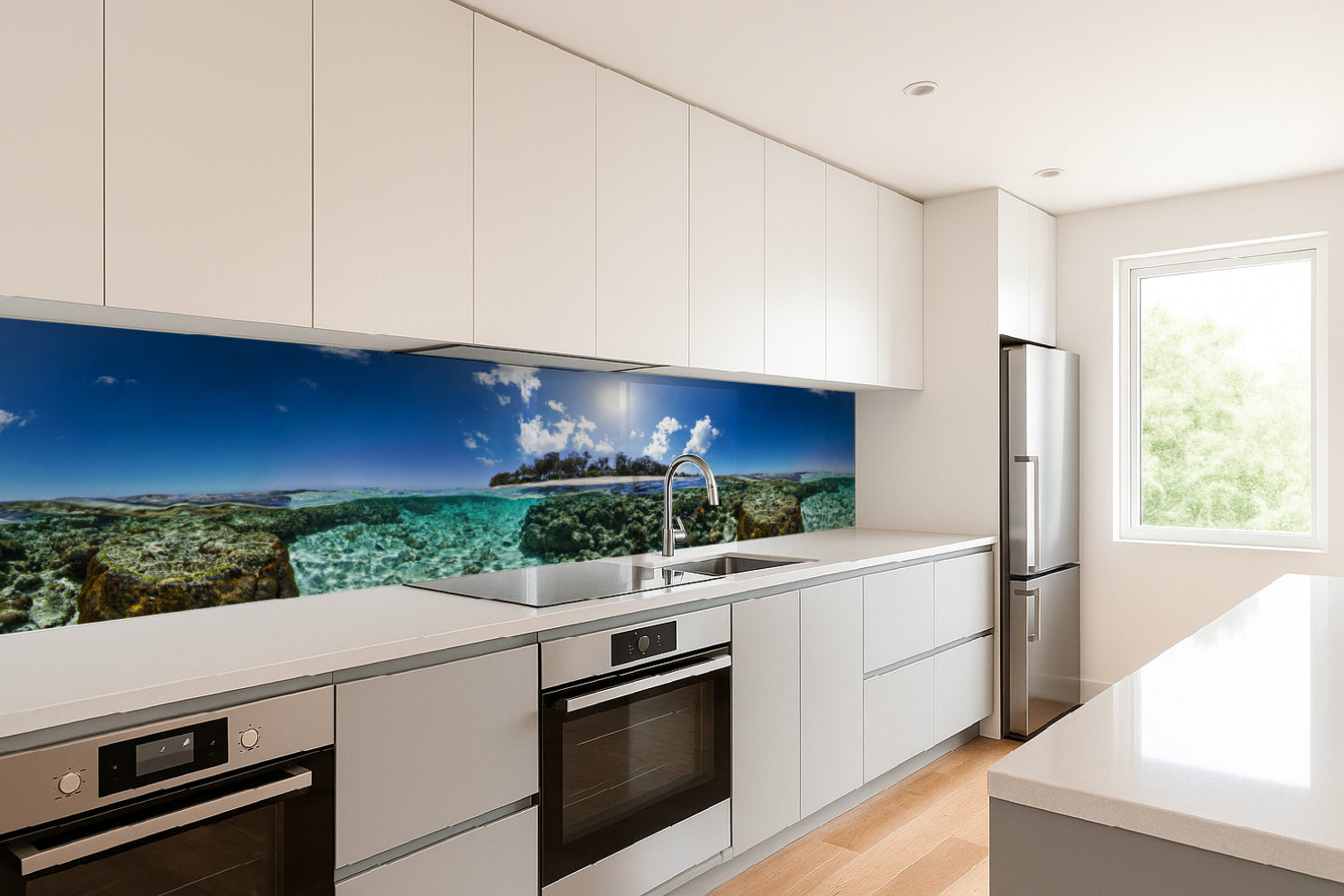 Küchenrückwand Tropeninsel