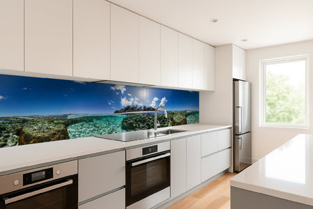 Küchenrückwand Tropeninsel