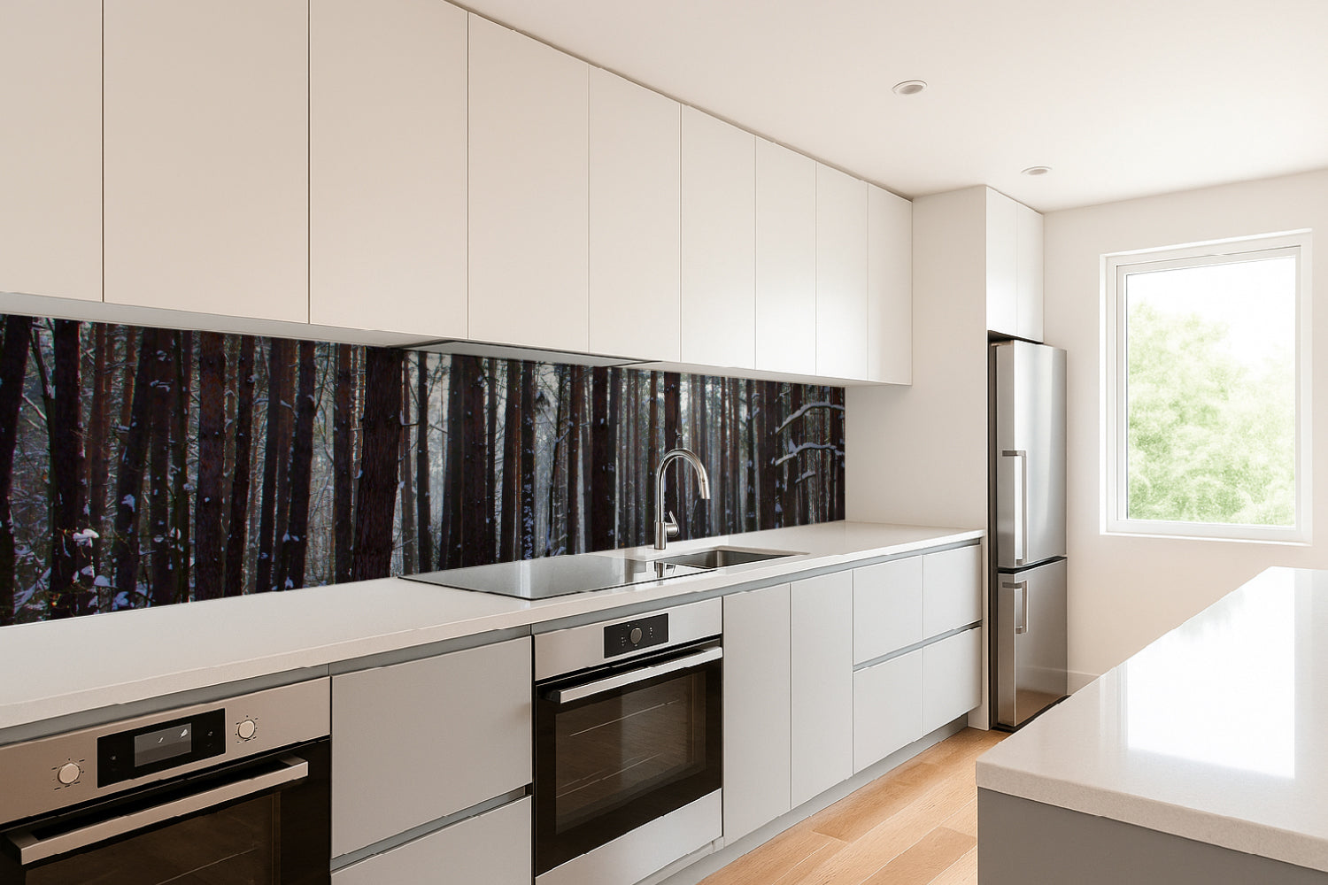 Küchenrückwand Winterwald