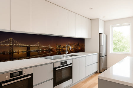 Küchenrückwand Skyline bei Nacht