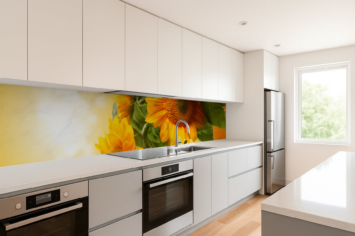 Küchenrückwand Sonnenblume Gelb