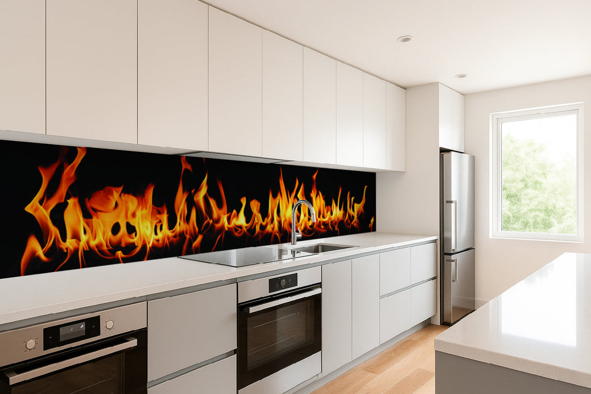 Küchenrückwand Feuer Flammen Design