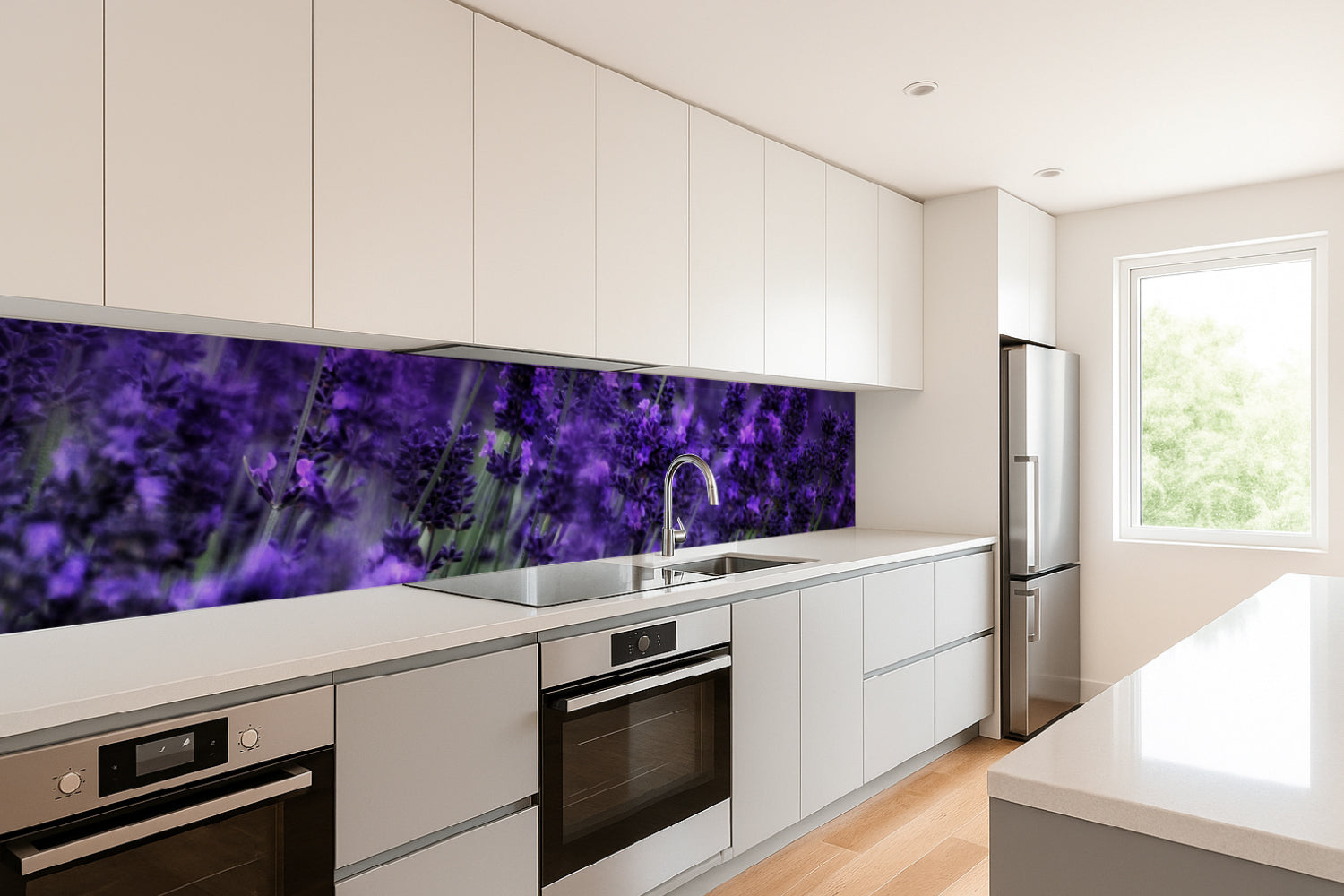 Küchenrückwand Lavendelfeld