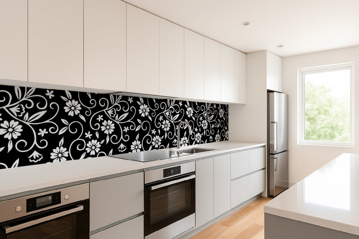 Küchenrückwand Blumenmuster