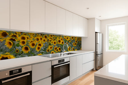 Küchenrückwand Sonnenblumenfeld