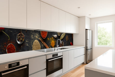 Küchenrückwand Bunte Gewürze