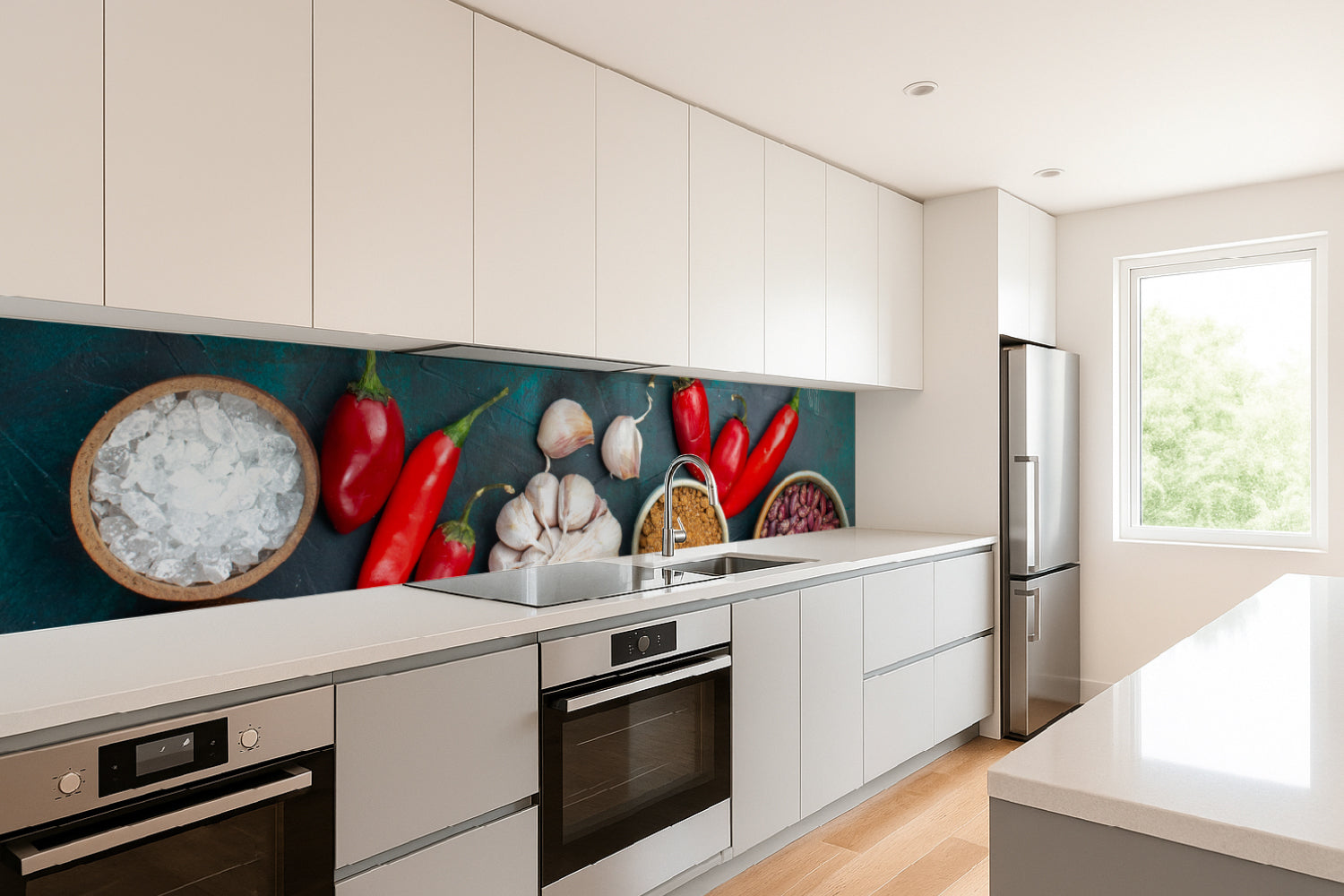 Küchenrückwand Chili & Knoblauch