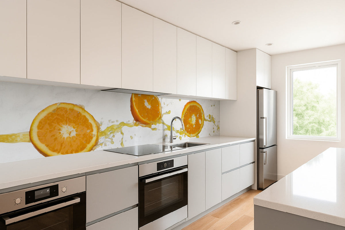 Küchenrückwand Orange Splash