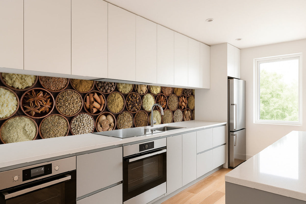 Küchenrückwand Gewürzschalen Design