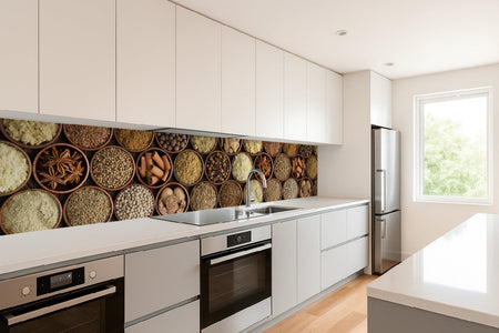 Küchenrückwand Gewürzschalen Design