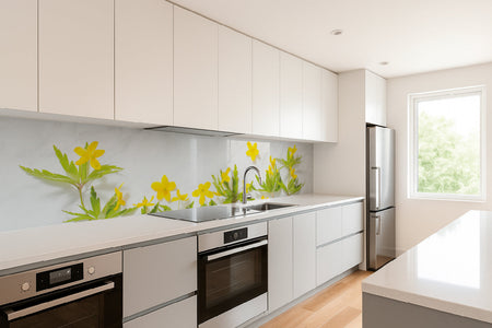 Küchenrückwand Frühlingsblumen Gelb