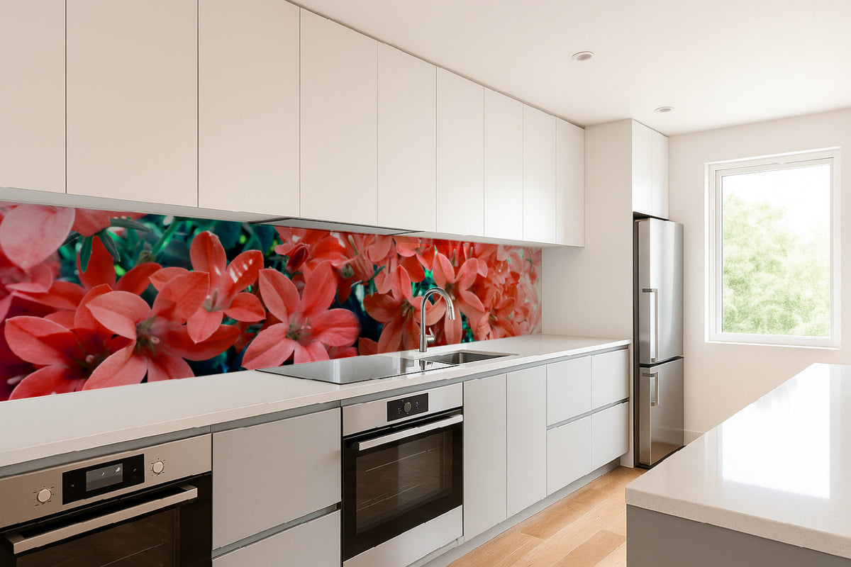 Küchenrückwand Blüten Modern