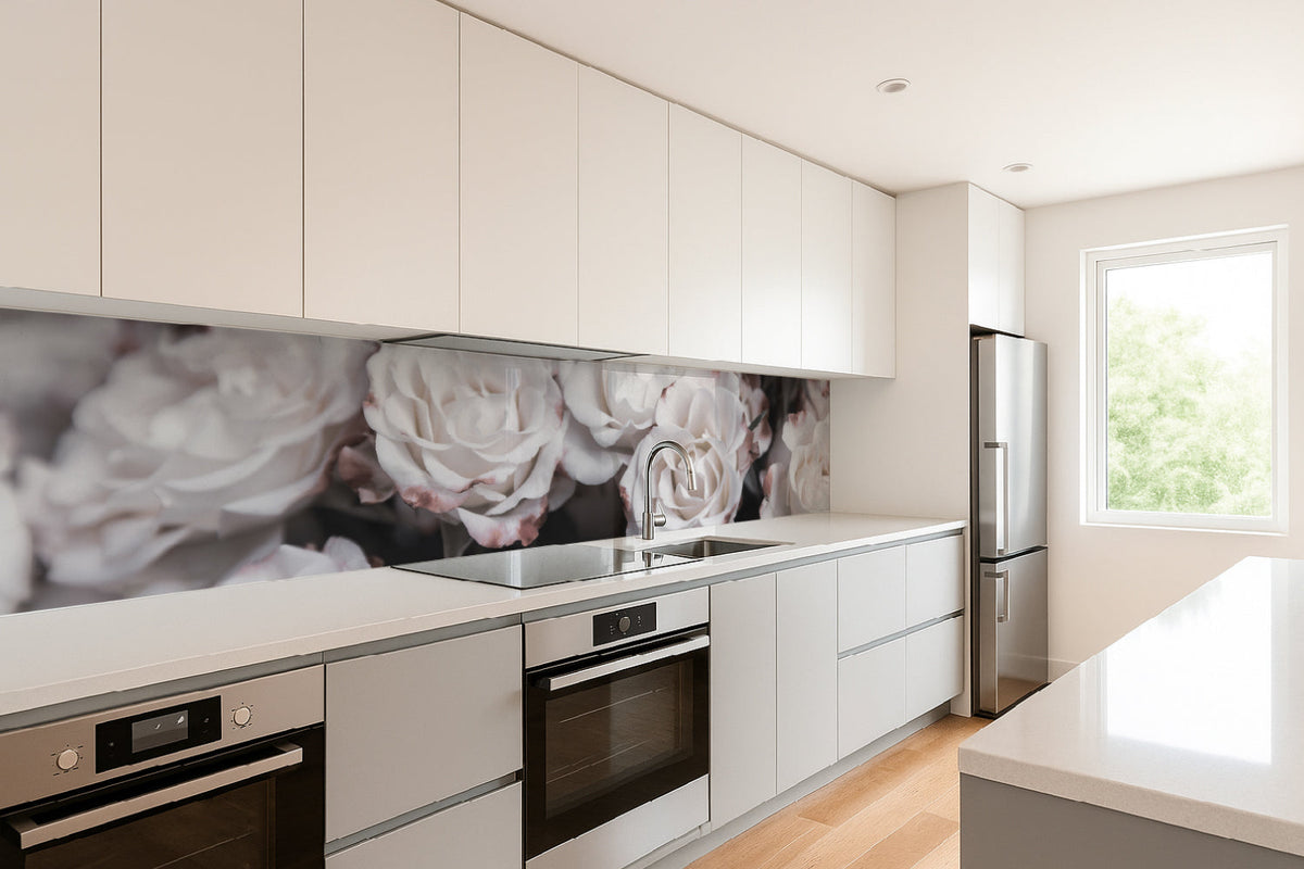 Küchenrückwand Blumenmotiv Romantik