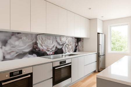 Küchenrückwand Blumenmotiv Romantik